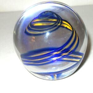 VAS Vitreum Sweden Art Glass Paperweight